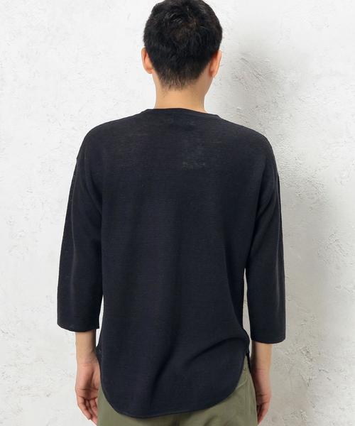 green label relaxing(グリーンレーベルリラクシング)の「SC LINEN PEARL C/N 7/SL ニット◆(ニット/セーター・メンズ・ネイビー/ナチュラル/グレー・SMALL/LARGE/MEDIUM)」の4枚目の写真