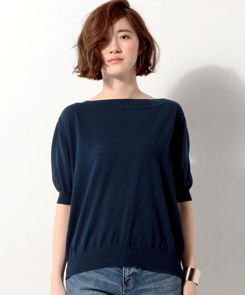 UNITED ARROWS(ユナイテッドアローズ)の「UWBT CO ボートネック 5分袖ニット◆(ニット/セーター・レディース・オフホワイト/コバルトブルー/その他1・FREE)」の17枚目の写真
