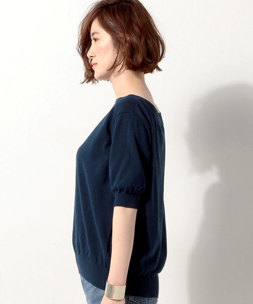 UNITED ARROWS(ユナイテッドアローズ)の「UWBT CO ボートネック 5分袖ニット◆(ニット/セーター・レディース・オフホワイト/コバルトブルー/その他1・FREE)」の18枚目の写真
