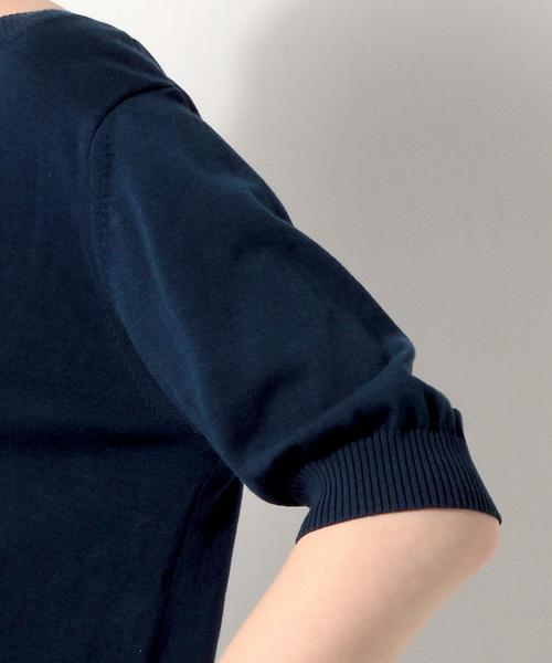 UNITED ARROWS(ユナイテッドアローズ)の「UWBT CO ボートネック 5分袖ニット◆(ニット/セーター・レディース・オフホワイト/コバルトブルー/その他1・FREE)」の12枚目の写真