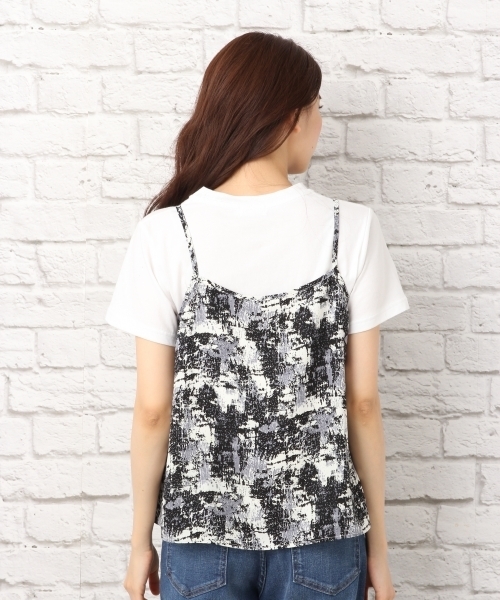 LEPSIM（レプシィム）の「タックAラインキャミソール　721952（キャミソール・レディース・ブラウン系その他/ピンク系その他/ブラック系その他/ブラック×ホワイト/ホワイト×ネイビー/ブラック/グレイッシュベージュ・FREE）」の11枚目の写真