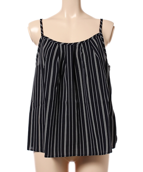 LEPSIM（レプシィム）の「タックAラインキャミソール　721952（キャミソール・レディース・ブラウン系その他/ピンク系その他/ブラック系その他/ブラック×ホワイト/ホワイト×ネイビー/ブラック/グレイッシュベージュ・FREE）」の22枚目の写真