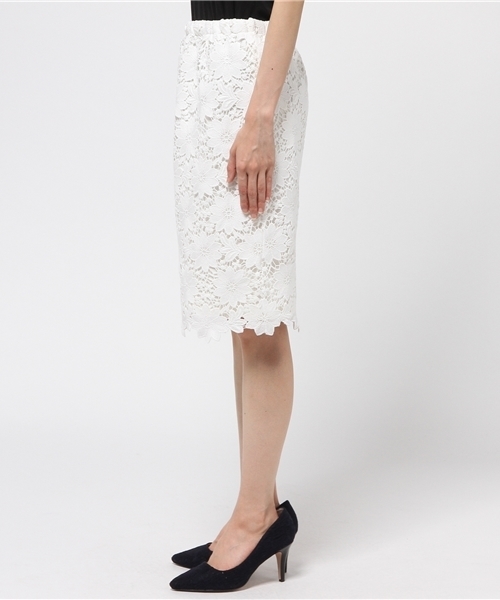 FREE'S MART（フリーズマート）の「デイジーレースミディタイトスカート（スカート・レディース・カーキ/ネイビー/ホワイト・FREE）」の5枚目の写真