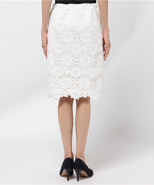 FREE'S MART（フリーズマート）の「デイジーレースミディタイトスカート（スカート・レディース・カーキ/ネイビー/ホワイト・FREE）」の6枚目の写真