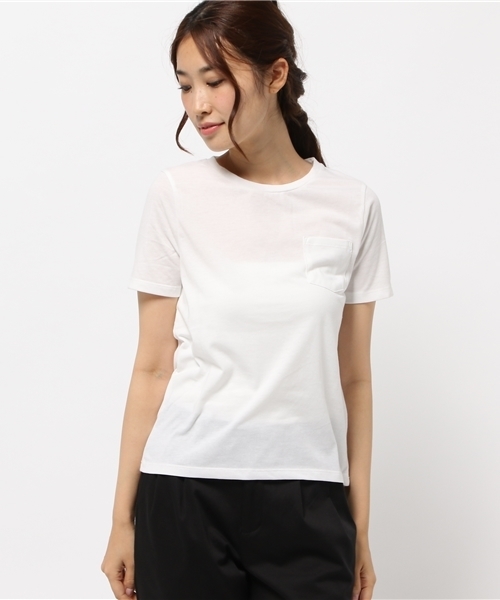 earth music&ecology（アースミュージックアンドエコロジー）の「ポケット付Ｔシャツ（Tシャツ/カットソー・レディース・オフホワイト/LT.Gray・MEDIUM/SMALL）」の3枚目の写真