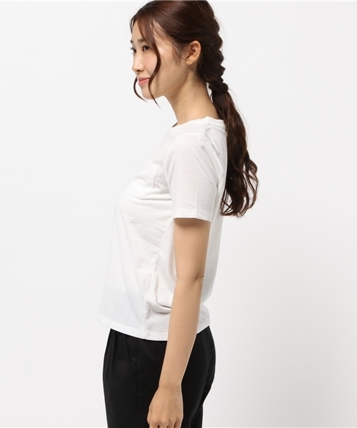 earth music&ecology（アースミュージックアンドエコロジー）の「ポケット付Ｔシャツ（Tシャツ/カットソー・レディース・オフホワイト/LT.Gray・MEDIUM/SMALL）」の4枚目の写真