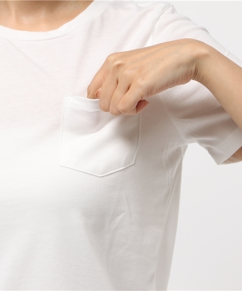 earth music&ecology（アースミュージックアンドエコロジー）の「ポケット付Ｔシャツ（Tシャツ/カットソー・レディース・オフホワイト/LT.Gray・MEDIUM/SMALL）」の7枚目の写真