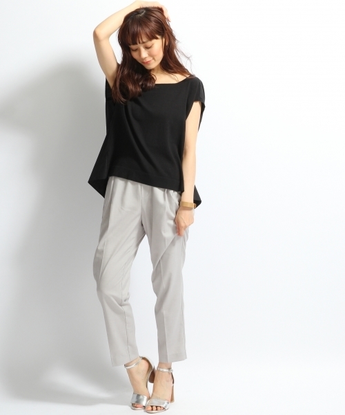 A part by(アパートバイ)の「12GCAバッククロスFS 724624 (ニット/セーター・レディース・ネイビー/ホワイト/ブラック・FREE)」の6枚目の写真