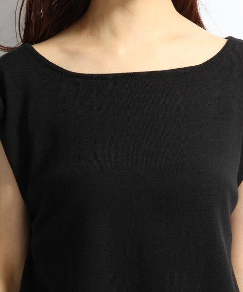 A part by(アパートバイ)の「12GCAバッククロスFS 724624 (ニット/セーター・レディース・ネイビー/ホワイト/ブラック・FREE)」の8枚目の写真