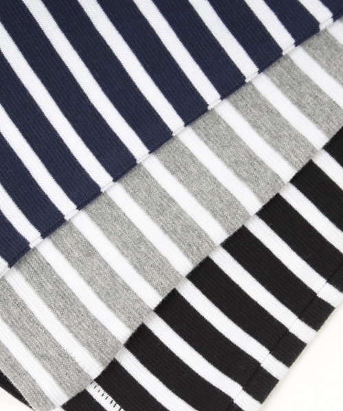 CAMBIO（カンビオ）の「mlt1680 - Span Fraise Stitch U-Neck Long Sleeve Tee（Tシャツ/カットソー・メンズ・ホワイト/ホワイト×ブラック/ホワイト×グレー/ホワイト×ネイビー/ブラック/杢グレー/ネイビー・M/L）」の14枚目の写真