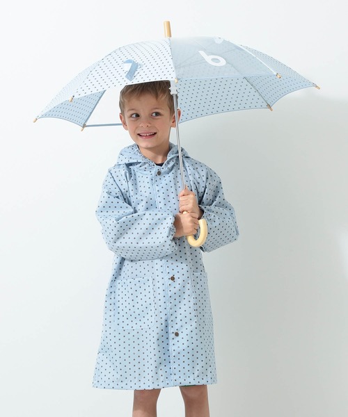 こども ビームス（コドモビームス）の「b柄 ランドセル対応 レインコート (90～130cm)（レインコート/ポンチョ・キッズ・レッド系その他/チャコールグレー/ブルー系その他/サックスブルー/バイオレット/ネイビー・130/110/120/90t/100）」の4枚目の写真