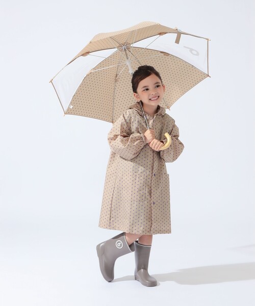こども ビームス(コドモビームス)の「b柄 ランドセル対応 レインコート (90~130cm) 通園 通学 雨 梅雨 レイングッズ カッパ 新学期(レインコート/ポンチョ・キッズ・レッド系その他/チャコールグレー/ブルー系その他/サックスブルー/バイオレット/ネイビー/グリーン/ベージュ・130/110/120/90t/100)」の14枚目の写真