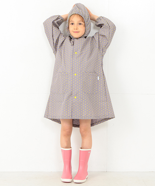 こども ビームス（コドモビームス）の「b柄 ランドセル対応 レインコート (90～130cm)（レインコート/ポンチョ・キッズ・レッド系その他/チャコールグレー/ブルー系その他/サックスブルー/バイオレット/ネイビー・130/110/120/90t/100）」の16枚目の写真