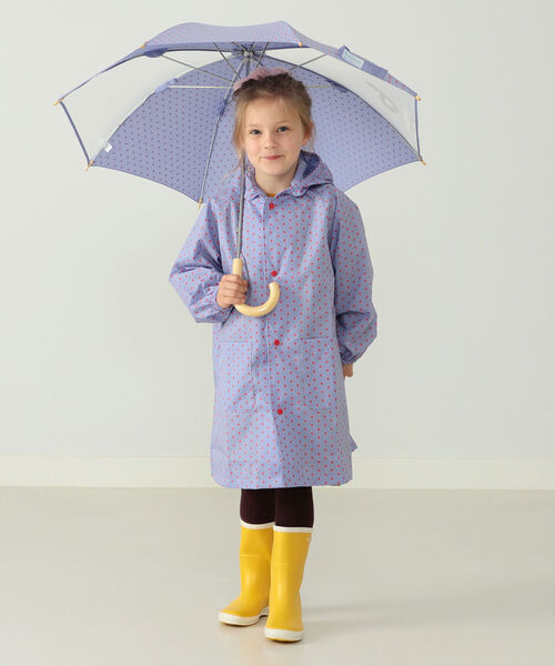 こども ビームス（コドモビームス）の「b柄 ランドセル対応 レインコート (90～130cm)（レインコート/ポンチョ・キッズ・レッド系その他/チャコールグレー/ブルー系その他/サックスブルー/バイオレット/ネイビー・130/110/120/90t/100）」の17枚目の写真