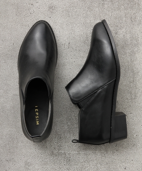 LEPSIM（レプシィム）の「サイドゴアミニブーツSS　742379（ブーツ・レディース・ブラック/ダークブラウン・LARGE/MEDIUM）」の2枚目の写真