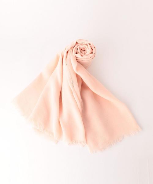 green label relaxing（グリーンレーベルリラクシング）の「KF オオバンムジ ストール◆（ストール/ショール・レディース・ライトグレー/オフホワイト/ライトピンク/ライトブルー・FREE）」の6枚目の写真