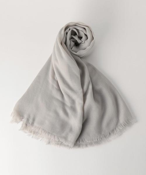 green label relaxing（グリーンレーベルリラクシング）の「KF オオバンムジ ストール◆（ストール/ショール・レディース・ライトグレー/オフホワイト/ライトピンク/ライトブルー・FREE）」の7枚目の写真