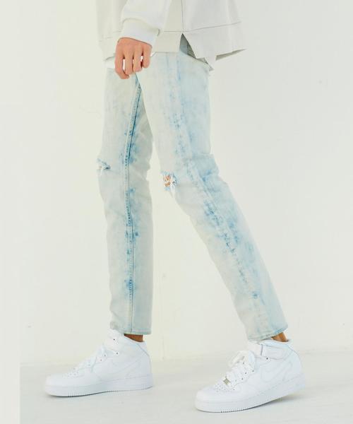 MONKEY TIME（モンキータイム）の「＜monkey time＞ DSTRSD BLEACH DENIM SKINNY/デニムパンツ（デニムパンツ・メンズ・ホワイト・LARGE/MEDIUM/X-LARGE/SMALL）」の11枚目の写真