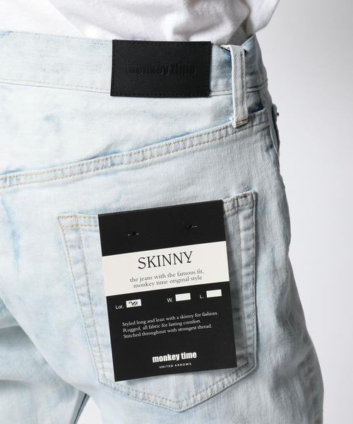 MONKEY TIME（モンキータイム）の「＜monkey time＞ DSTRSD BLEACH DENIM SKINNY/デニムパンツ（デニムパンツ・メンズ・ホワイト・LARGE/MEDIUM/X-LARGE/SMALL）」の8枚目の写真