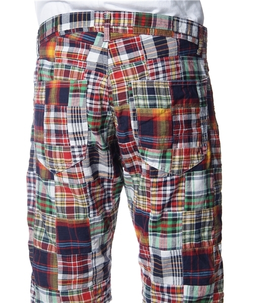 ビームスプラス　マドラスパッチワークパンツ BEAMS PLUS（ビームス プラス）【8/14再値下げ】2 Pleats Relax