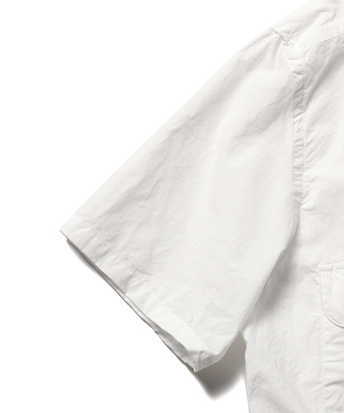BEAMS PLUS（ビームスプラス）の「BEAMS PLUS / ピマコットン オープンカラー半袖シャツ（シャツ/ブラウス・メンズ・ホワイト・MEDIUM/SMALL/LARGE/X-LARGE）」の3枚目の写真