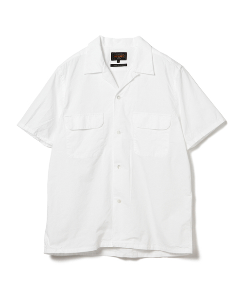 BEAMS PLUS（ビームスプラス）の「BEAMS PLUS / ピマコットン オープンカラー半袖シャツ（シャツ/ブラウス・メンズ・ホワイト・MEDIUM/SMALL/LARGE/X-LARGE）」の9枚目の写真