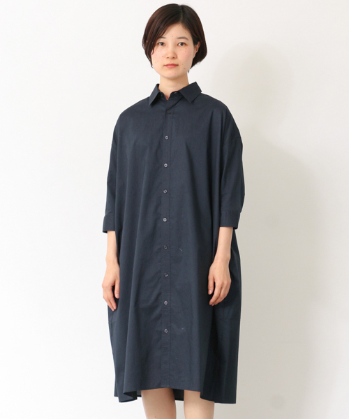 かぐれ（カグレ）の「かぐれ ビッグシャツワンピース（シャツワンピース・レディース・その他1/その他2/ベージュ/ネイビー・FREE）」の3枚目の写真