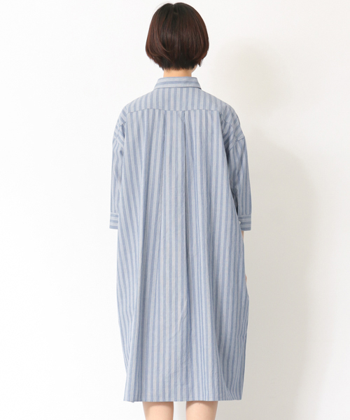 かぐれ（カグレ）の「かぐれ ビッグシャツワンピース（シャツワンピース・レディース・その他1/その他2/ベージュ/ネイビー・FREE）」の16枚目の写真