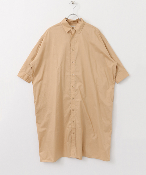 かぐれ（カグレ）の「かぐれ ビッグシャツワンピース（シャツワンピース・レディース・その他1/その他2/ベージュ/ネイビー・FREE）」の6枚目の写真