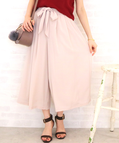 N.（N. Natural Beauty Basic）（エヌエヌナチュラルビューティーベーシック）の「ジョーゼットガウチョパンツ（その他パンツ・レディース・ベージュ系その他/ベージュ/ネイビー/カーキ・MEDIUM）」の2枚目の写真