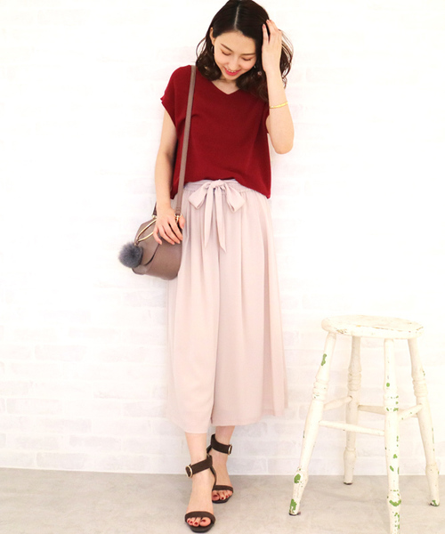 N.（N. Natural Beauty Basic）（エヌエヌナチュラルビューティーベーシック）の「ジョーゼットガウチョパンツ（その他パンツ・レディース・ベージュ系その他/ベージュ/ネイビー/カーキ・MEDIUM）」の13枚目の写真