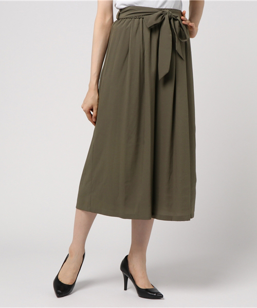 N.（N. Natural Beauty Basic）（エヌエヌナチュラルビューティーベーシック）の「ジョーゼットガウチョパンツ（その他パンツ・レディース・ベージュ系その他/ベージュ/ネイビー/カーキ・MEDIUM）」の4枚目の写真