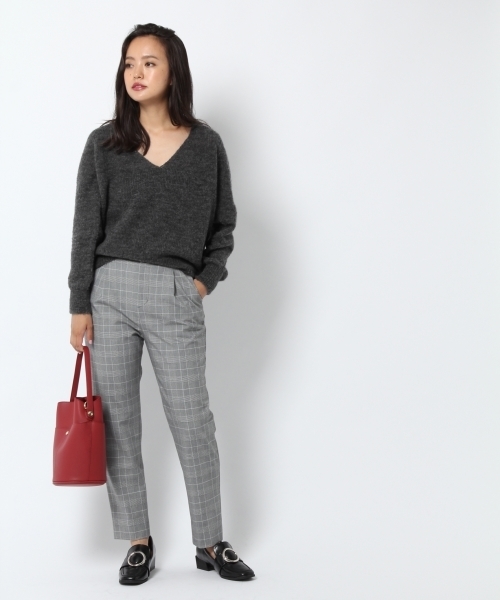 laboratory work（ラボラトリーワーク）の「【佐藤繊維】ミックスブラッシュVネックPO【JAPAN MADE】（ニット/セーター・レディース・チャコールグレー/ベージュ/ネイビー・MEDIUM）」の6枚目の写真