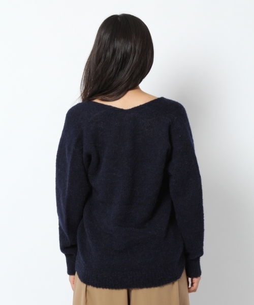laboratory work（ラボラトリーワーク）の「【佐藤繊維】ミックスブラッシュVネックPO【JAPAN MADE】（ニット/セーター・レディース・チャコールグレー/ベージュ/ネイビー・MEDIUM）」の9枚目の写真