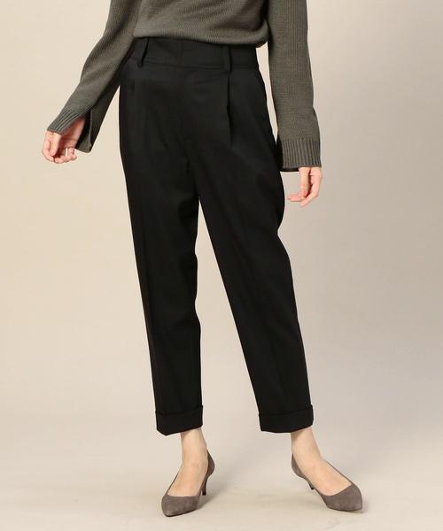 BEAUTY&YOUTH UNITED ARROWS（ビューティーアンドユースユナイテッドアローズ）の「BY ハイウエスト ペグトップパンツ ◆（その他パンツ・レディース・ブラック/ベージュ/レッド/ダークグリーン・MEDIUM/SMALL）」の2枚目の写真