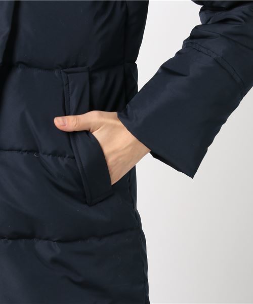 LBC(エルビーシー)の「タフタダウンコート (ダウンジャケット/コート・レディース・ベージュ/ネイビー・LARGE/MEDIUM)」の9枚目の写真