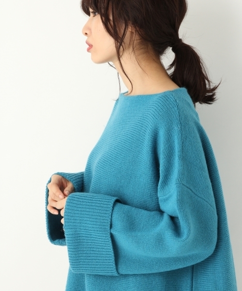 A part by(アパートバイ)の「5GWAルーズボートネックニットPO 774179 (ニット/セーター・レディース・チャコールグレー/パープル/オフホワイト/ブルー・FREE)」の13枚目の写真