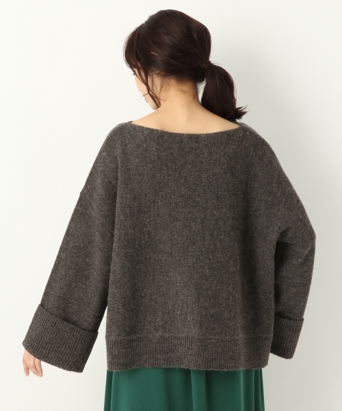 A part by(アパートバイ)の「5GWAルーズボートネックニットPO 774179 (ニット/セーター・レディース・チャコールグレー/パープル/オフホワイト/ブルー・FREE)」の17枚目の写真