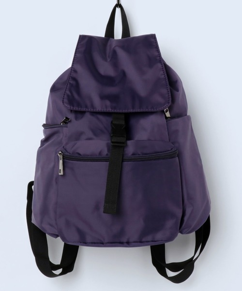 florist（フローリスト）の「シンプルナイロンバッグパック（バックパック/リュック・レディース・カーキ/ネイビー/モカ/ピンク/パープル/ブラック・FREE）」の5枚目の写真