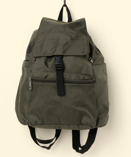 florist（フローリスト）の「シンプルナイロンバッグパック（バックパック/リュック・レディース・カーキ/ネイビー/モカ/ピンク/パープル/ブラック・FREE）」の3枚目の写真