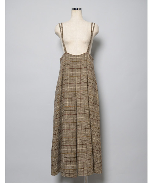 Re:EDIT（リエディ）の「チェック柄サスペンダーワイドパンツ（その他パンツ・レディース・ブラック/ブラウン・LARGE/MEDIUM）」の11枚目の写真