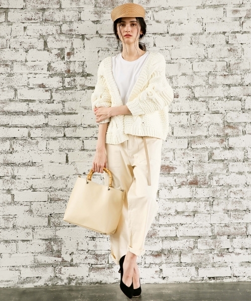 A part by(アパートバイ)の「HAND/CoAcケーブルカーディガン 781109 (カーディガン/ボレロ・レディース・ホワイト/ベージュ/グレー・FREE)」の17枚目の写真