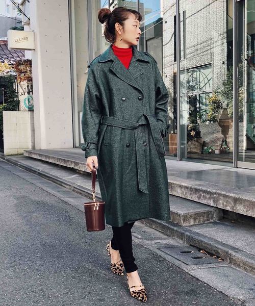 Ameri（アメリ）の「TWEED TRENCH COAT（トレンチコート）」 - WEAR