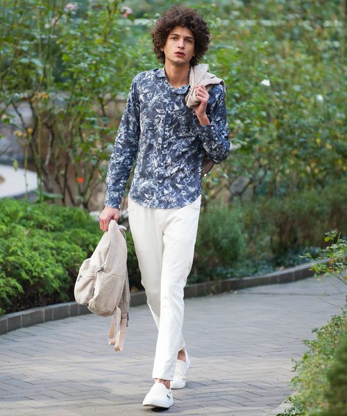 Buffalo Bobs（バッファローボブズ）の「PRIMAVERA(プリマベーラ)ホリゾンタルカラー 花柄 シャツ（シャツ/ブラウス・メンズ・パープル/ネイビー/サックスブルー/ピンク/イエロー/ブルー・2-3/1-2）」の17枚目の写真