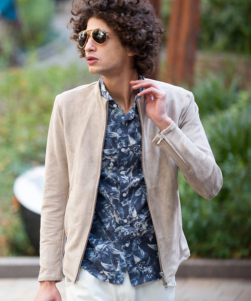 Buffalo Bobs（バッファローボブズ）の「PRIMAVERA(プリマベーラ)ホリゾンタルカラー 花柄 シャツ（シャツ/ブラウス・メンズ・パープル/ネイビー/サックスブルー/ピンク/イエロー/ブルー・2-3/1-2）」の20枚目の写真