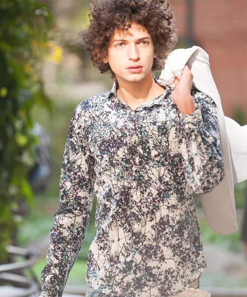 Buffalo Bobs（バッファローボブズ）の「PRIMAVERA(プリマベーラ)ホリゾンタルカラー 花柄 シャツ（シャツ/ブラウス・メンズ・パープル/ネイビー/サックスブルー/ピンク/イエロー/ブルー・2-3/1-2）」の8枚目の写真