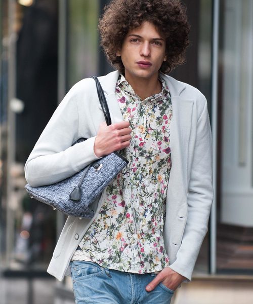 Buffalo Bobs（バッファローボブズ）の「PRIMAVERA(プリマベーラ)ホリゾンタルカラー 花柄 シャツ（シャツ/ブラウス・メンズ・パープル/ネイビー/サックスブルー/ピンク/イエロー/ブルー・2-3/1-2）」の19枚目の写真