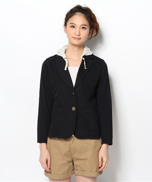 earth music&ecology(アースミュージックアンドエコロジー)の「2Way Tailor/LJK(テーラードジャケット・レディース・ネイビー・SMALL/MEDIUM)」の2枚目の写真