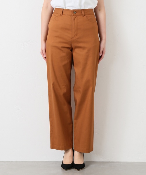 SLOBE IENA（スローブイエナ）の「麻混チノストレートパンツ◆（チノパンツ・レディース・キャメル/イエロー/ネイビー・36/40/38）」の17枚目の写真