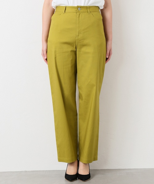 SLOBE IENA（スローブイエナ）の「麻混チノストレートパンツ◆（チノパンツ・レディース・キャメル/イエロー/ネイビー・36/40/38）」の18枚目の写真